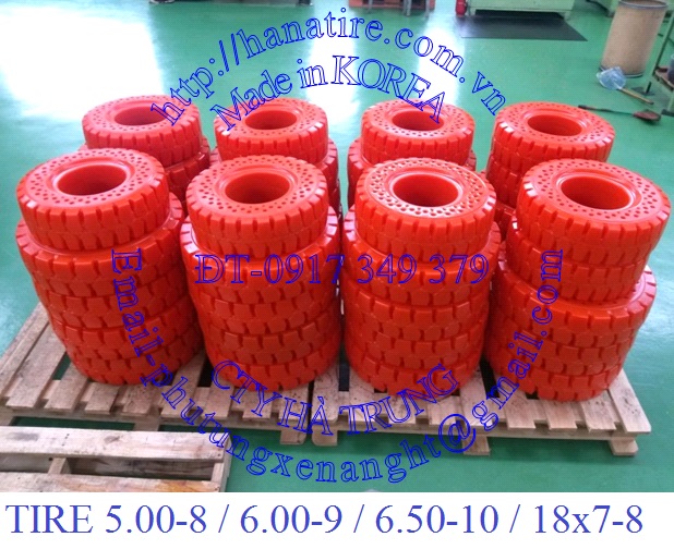 banh pu xe nang 500-8