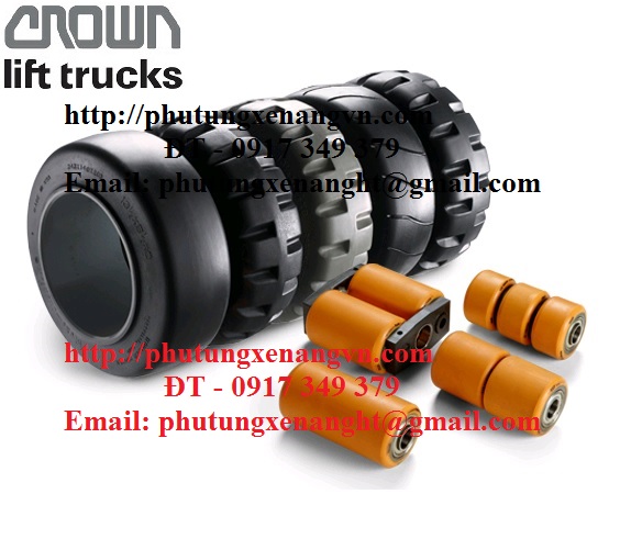 banh pu xe nang dien crown forklift