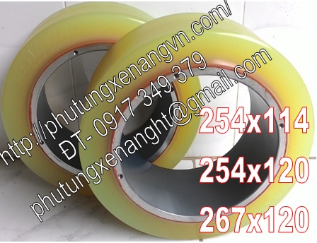 banh tai PU xe komatsu-