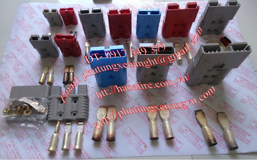 rac cam sac binh acquy anderson 350A xe nang