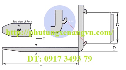 Forklift forks 3000kg