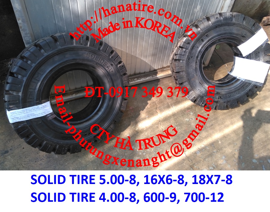 Solid tire 16x6-8, bánh xe nâng 16x6-8, bánh cao su đặc 16x6-8, banh xe nang 16x6-8, banh xe cao su dac 16x6-8