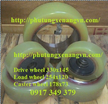 Drive wheel, load wheel, caster wheel pu Hyster forklift