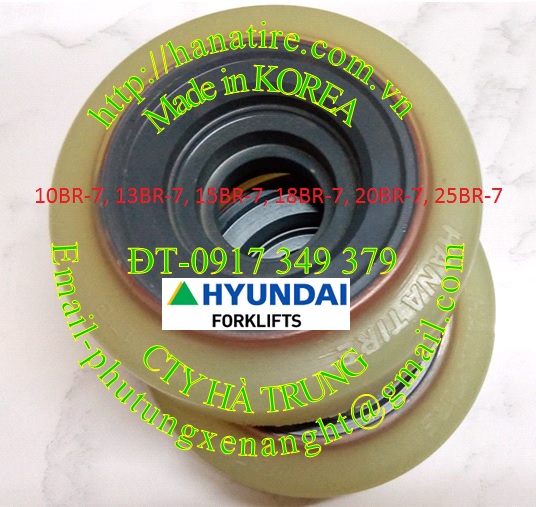 Banh xe nang Hyundai 15BR-7, banh lai, banh tai, banh can bang - MADE IN KOREA